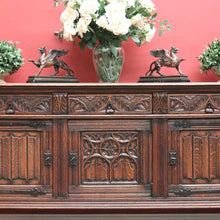 Load image into Gallery viewer, x SOLD Antique French Oak Sideboard, Three Door, Three Drawer Gothic Sideboard, Hall Cabinet. B11476