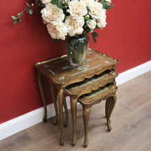 Load image into Gallery viewer, x SOLD Nest of Tables, 3 Italian Florentine Side Tables, Lamp Tables, Stackable Tables, or Nesting Table. B11520