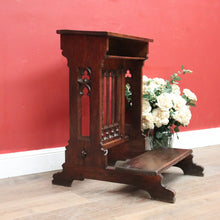 Load image into Gallery viewer, x SOLD Antique French Oak Prayer Chair, Prie-Dieu Kneeler, Church-Themed with Bible Nook or Shelf. B11993