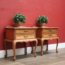 Load image into Gallery viewer, x SOLD A Pair of Antique French Lamp Side Tables or 2 Drawer Bedside Tables. B11804