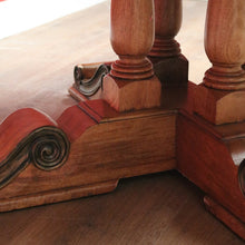 Load image into Gallery viewer, x SOLD Vintage Antique-style Circular Pedestal Dining or Kitchen Table Fruitwood with Marble Inlay. B11538