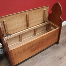 Load image into Gallery viewer, x SOLD Antique French Oak Pew or Settle, Lift top Bench Church Pew, Chair or Hall Seat B11461