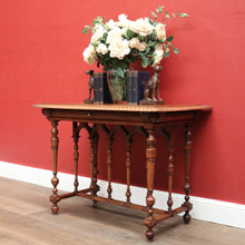 Load image into Gallery viewer, x SOLD Antique French Walnut Sofa Table, Single Drawer Hall Table, Ladies Desk, Side Table. B11942
