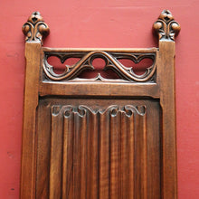 Load image into Gallery viewer, x SOLD Antique French Hall Chair, Walnut Gothic Church Hall Chair with Linen Fold Detail. B11833