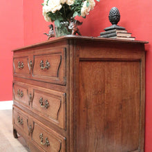 Load image into Gallery viewer, x SOLD Antique French Oak Chest of Drawers, a Three Drawer Sideboard or Linen Chest B11431