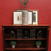 Load image into Gallery viewer, x SOLD Antique French Mahogany Open Fronted Bookcase, China Cabinet Adjustable Shelves. B11697