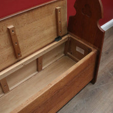 Load image into Gallery viewer, x SOLD Antique French Oak Pew or Settle, Lift top Bench Church Pew, Chair or Hall Seat B11461