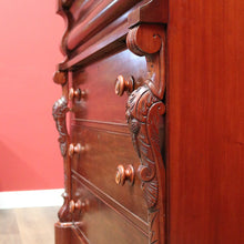 Load image into Gallery viewer, x SOLD Antique English Mahogany Chest of Drawers, 5 Drawer Hall Cabinet Chest. B11910