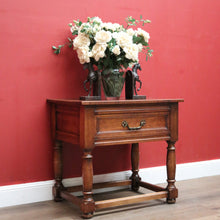 Load image into Gallery viewer, x SOLD Antique French Oak Single Drawer Hall cabinet, Lamp or Side Table. B11832
