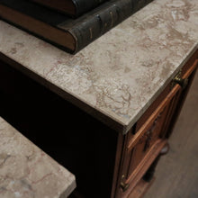 Load image into Gallery viewer, x SOLD Antique French Bedside Cabinets or Lamp Tables. Marble Tops, Tier to Base. B12051