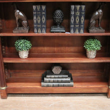 Load image into Gallery viewer, x SOLD Antique French Mahogany Open Fronted Bookcase, China Cabinet Adjustable Shelves. B11697