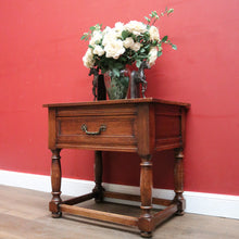 Load image into Gallery viewer, x SOLD Antique French Oak Single Drawer Hall cabinet, Lamp or Side Table. B11832