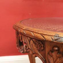 Load image into Gallery viewer, Antique French Oak, Cane and Glass Top Coffee Table, Lamp or Side Table. 1940&#39;s  B11579
