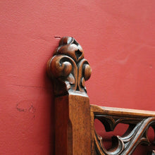 Load image into Gallery viewer, x SOLD Antique French Hall Chair, Walnut Gothic Church Hall Chair with Linen Fold Detail. B11833
