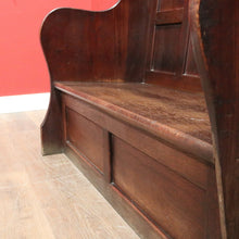 Load image into Gallery viewer, Antique French Oak Pub Bench Chairs or Seats, Country Farmhouse Character. B11973
