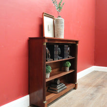 Load image into Gallery viewer, x SOLD Antique French Mahogany Open Fronted Bookcase, China Cabinet Adjustable Shelves. B11697