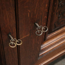 Load image into Gallery viewer, x SOLD Antique French oak Sideboard, Two Drawer 2 Door Hall or Entry Cabinet. B11539