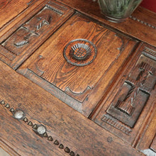 Load image into Gallery viewer, x SOLD Antique French Coffer, Large Blanket Box, Lift Lid Coffee Table, Storage Trunk. B11470
