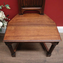 Load image into Gallery viewer, x SOLD Antique French Hall Chair, Walnut Gothic Church Hall Chair with Linen Fold Detail. B11833