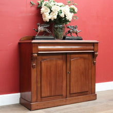 Load image into Gallery viewer, x SOLD Antique Australian Cedar Sideboard, Chiffonier, Hall Cabinet with Shield Doors. B11987