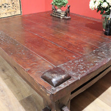 Load image into Gallery viewer, x SOLD Large and Grand Mid-Century Coffee Table, Stretcher Base, Country Lodge Feel. B11513