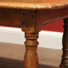 Load image into Gallery viewer, x SOLD Vintage French Oak Turned Leg Coffee Table with Stretcher Base. B11689