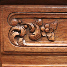 Load image into Gallery viewer, x SOLD Pair of Antique French Oak Lamp Table, Two-drawer Bedside Cabinets or Hall Tables. B11554