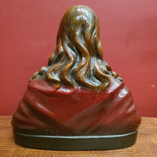 Load image into Gallery viewer, x SOLD Antique Ceramic-Chalk Bust or plaster Sacred Heart of Jesus Statue or Figurine, Home Worship or Devotion. B11723