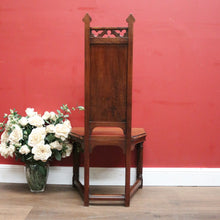 Load image into Gallery viewer, x SOLD Antique French Hall Chair, Walnut Gothic Church Hall Chair with Linen Fold Detail. B11833
