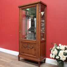 Load image into Gallery viewer, x SOLD Antique French Oak China Cabinet, Display Cupboard or Bookcase with Glass Shelves and Sides. B11546