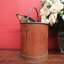 Load image into Gallery viewer, x SOLD Antique Copper Watering Can or Bucket. Belgium. 9 Litre Internal Markers. France B11486