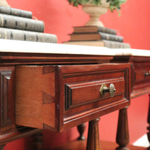 Load image into Gallery viewer, x SOLD Pair of Antique French Bedside Cabinet or Lamp Side Tables with Marble Tops. B11381