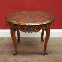 Load image into Gallery viewer, Antique French Oak, Cane and Glass Top Coffee Table, Lamp or Side Table. 1940's B11579