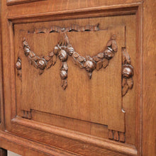 Load image into Gallery viewer, x SOLD Antique French Oak China Cabinet, Display Cupboard or Bookcase with Glass Shelves and Sides. B11546