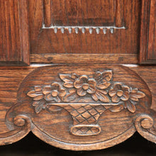 Load image into Gallery viewer, x SOLD Antique French Oak Two Drawer Two Door Narrow Hall Cabinet or Sideboard B11814