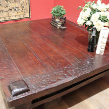 Load image into Gallery viewer, x SOLD Large and Grand Mid-Century Coffee Table, Stretcher Base, Country Lodge Feel. B11513