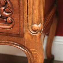 Load image into Gallery viewer, x SOLD Pair of Antique French Oak Lamp Table, Two-drawer Bedside Cabinets or Hall Tables. B11554