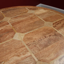 Load image into Gallery viewer, x SOLD Vintage Antique-style Circular Pedestal Dining or Kitchen Table Fruitwood with Marble Inlay. B11538