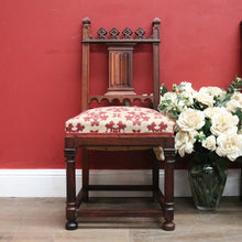 Load image into Gallery viewer, x SOLD A Pair of Antique French church Chairs, Hall Chairs, Rosewood and Fabric Chairs. B11950