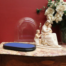 Load image into Gallery viewer, x SOLD Antique Statue under Glass, Our Lady (Mary) holding Our Lord (the Child Jesus) B11548