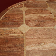 Load image into Gallery viewer, x SOLD Vintage Antique-style Circular Pedestal Dining or Kitchen Table Fruitwood with Marble Inlay. B11538