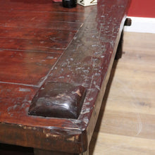 Load image into Gallery viewer, Large and Grand Mid-Century Coffee Table, Stretcher Base, Country Lodge Feel. B11513
