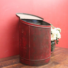Load image into Gallery viewer, x SOLD Antique Lift-lid Coal Bucket, repurposed for Firewood, Laundry, Pet Food, Toys. B11839