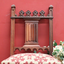 Load image into Gallery viewer, x SOLD A Pair of Antique French church Chairs, Hall Chairs, Rosewood and Fabric Chairs. B11950