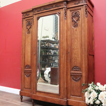 Load image into Gallery viewer, x SOLD Antique French Oak Armoire, Wardrobe, Linen Press. Antique Blind Bookcase or Storage Cabinet. B11294