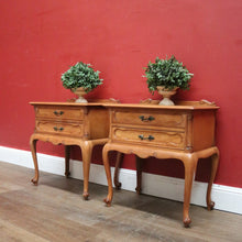 Load image into Gallery viewer, x SOLD A Pair of Antique French Lamp Side Tables or 2 Drawer Bedside Tables. B11804
