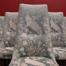 Load image into Gallery viewer, x SOLD Set of Six Vintage Dinning Chairs or Kitchen Chairs, High Back, Cushion Seat Comfort, Peacock Design. B11989