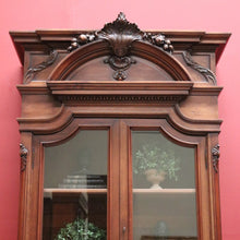 Load image into Gallery viewer, x SOLD Antique French Walnut China Cabinet or Bookcase with 3 Drawers to the Base. B11903