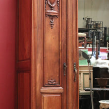 Load image into Gallery viewer, x SOLD Antique French Walnut and Mirror Armoire Wardrobe with Carved Floral detail. B11535