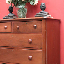 Load image into Gallery viewer, x SOLD Antique Australian Cedar Chest of Five Graduating Drawers, Hall or Entry Chest, Full Cedar. B11556